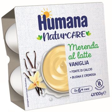 Humana merenda vaniglia 4 vasetti da 100 g