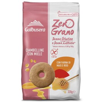 Zerograno frollini ciambelline miele 220 g