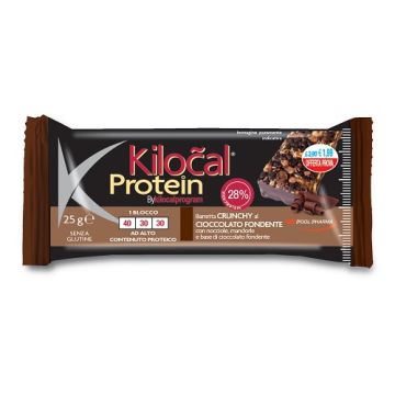 Kilocal protein barretta cioccolato fondente nocciole mandorle 25 g