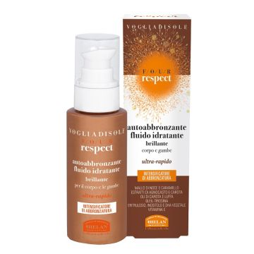Voglia di sole four respect fluido idratante brillante autoabbronzante naturale acceleratore uniformante 100 ml