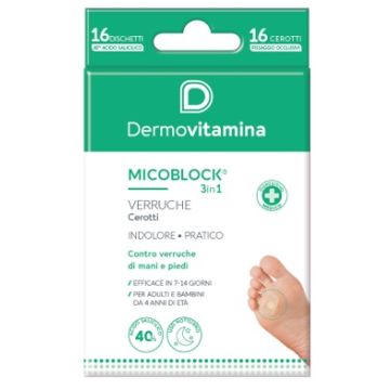 Dermovitamina micoblock verruche patch 16 pezzi