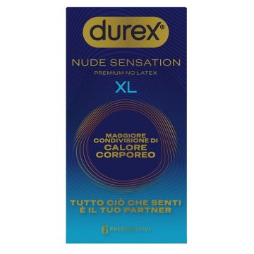 Preservativo durex nude sensation xl 6 pezzi