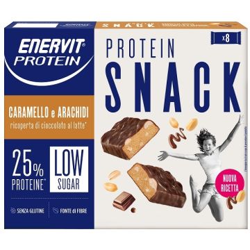 Enervit protein snack caramello e arachidi 8 pezzi da 31 g