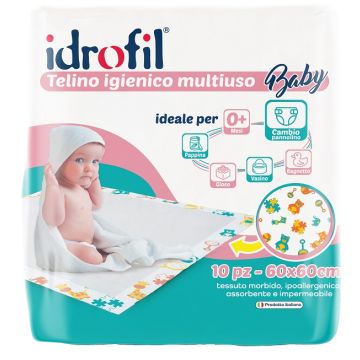 Idrofil telino igienico multiuso baby 60x60 cm 15 pezzi