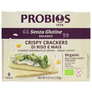 Crispy crackers riso e mais 6 pezzi da 20 g