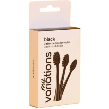 Myvariations pack 3 testine spazzolino nere