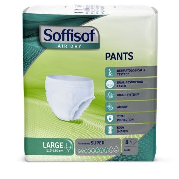 Pannolone soffisof air dry pants large 110-150cm assorbenza super 8 pezzi