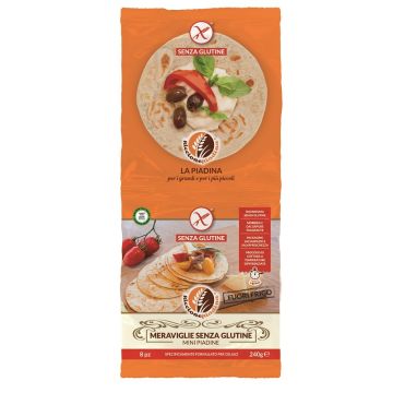 Meraviglie senza glutine mini piadine fuori frigo 8 pezzi da 30 g