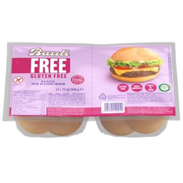 Bauli free panini hamburger 4 pezzi da 75 g