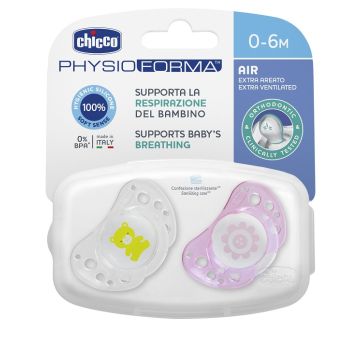 Chicco succh.air silic.girl  0-6m+ 2pz