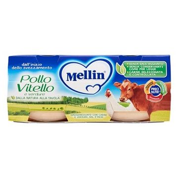 Mellin omogeneizzato pollo vitello con verdure 2 x 80 g