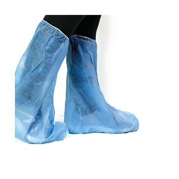 Copricalzare monouso impermeabile 38 x 47 azzurro tessuto in accoppiato polipropilene + polietilene 100 pezzi