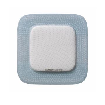 Medicazione biatain in schiuma di poliuretano con bordo adesivo in silicone 10x20 cm 5 pezzi