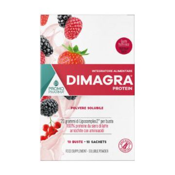 Dimagra protein red fruit 10 buste