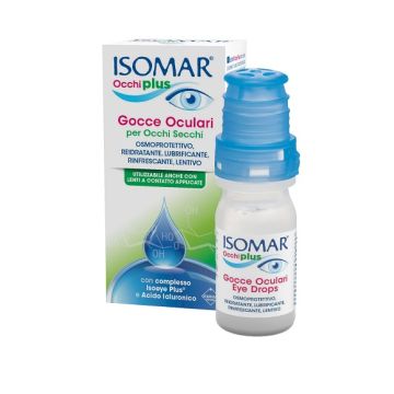 Isomar occhi plus gocce oculari per occhi secchi all'acido ialuronico 0,25% 10 ml