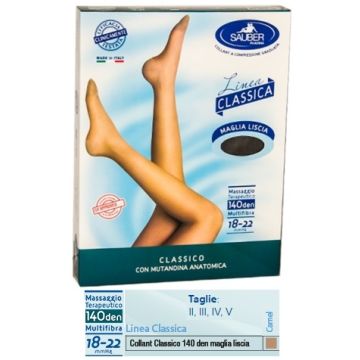 Sauber classico collant 140 denari maglia liscia camel 2