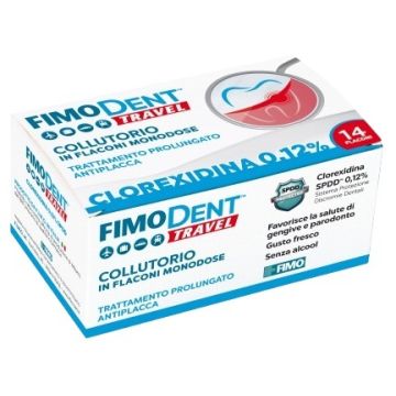 Fimodent travel collutorio clorexidina spdd 0,12% 14 flaconcini monodose 10 ml
