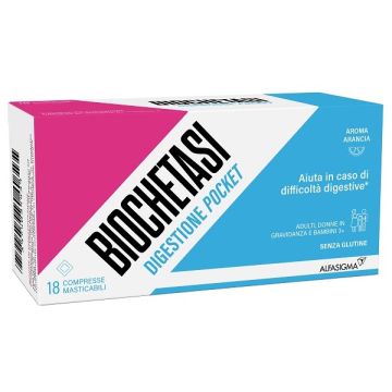 Biochetasi pocket digestivo 18 compresse masticabili nuova formulazione