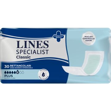 Pannolone rettangolare lines specialist classic senza barriera 30 pezzi