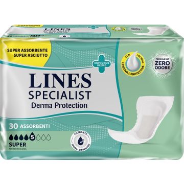 Pannolone lines specialist classic sagomato sottile super 30 pezzi