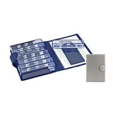 Portapillole settimanale medidos silver apertura/chiusa in velcro 10,5x15,5x2,5 cm