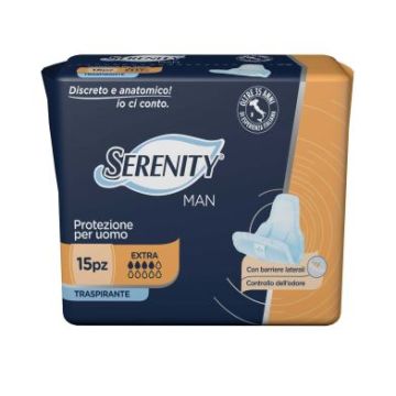 Pannolino serenity light man extra con adesivo o altro fissaggio 15 pezzi