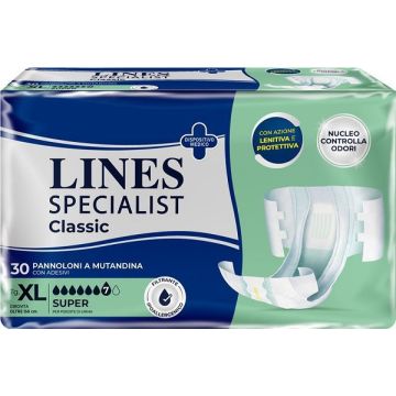 Pannolone a mutanda lines specialist classic super pm xl 30 pezzi