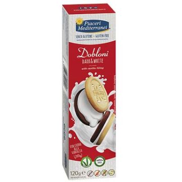Piaceri medit dobloni dark & white 120 g