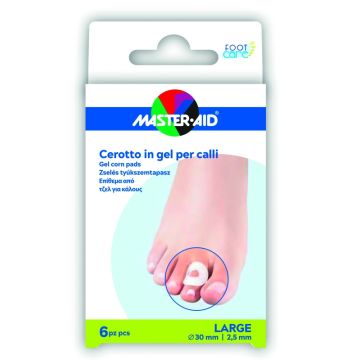 Master-aid foot care cerotto gel calli taglia l 6 pezzi