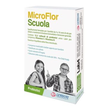 Microflor scuola 30 capsule masticabili