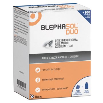 Blephasol duo soluzione micellare igiene palpebrale 100 ml + 100 garze