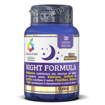 Colours of life night formula 30 capsule vegetali 550 mg