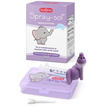 Buona spray-sol kit 5 pezzi 1 spray sol + 1 siringa luer lock da 5 ml + 1 ago cannula + elefantino copri-siringa