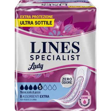 Assorbenti lines specialist lady extra ipoallergenici 8 pezzi
