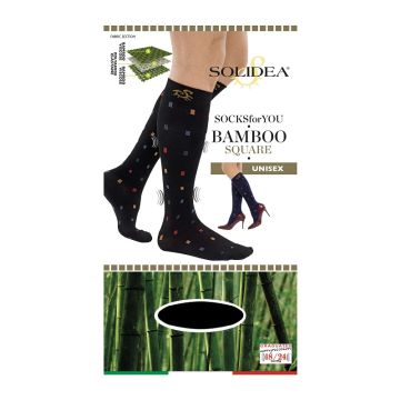 Socks for you bamboo square gambaletto nero xxl