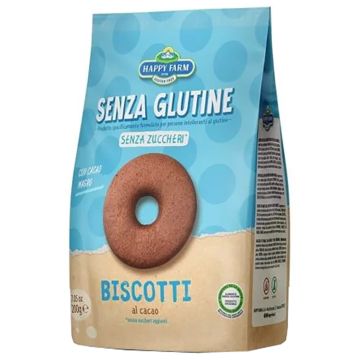 Happy farm biscotti al cacao senza zucchero 200 g