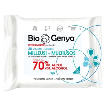Biogenya milleusi igienizzanti 70% alcool salviette 20 pezzi