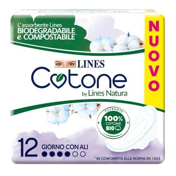 Lines cotone bio ultra ali 10+2 pezzi