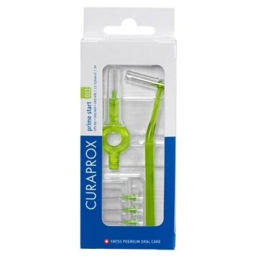 Curaprox cps 011 scovolino prime start 011 lime green 5 pezzi