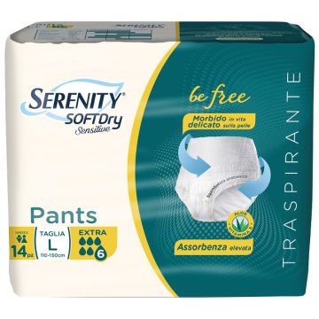 Serenity pants sd sensitive be free extra l 14 pezzi