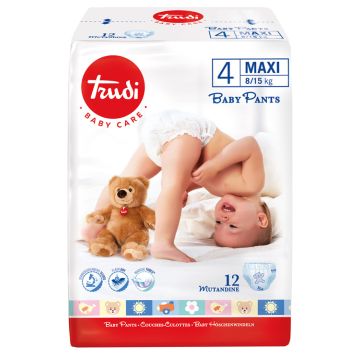 Trudi baby care pants maxi 8/15kg 12 pezzi