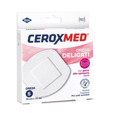 Cerotti compresse dress ceroxmed delicati 10x10 cm 5 pezzi