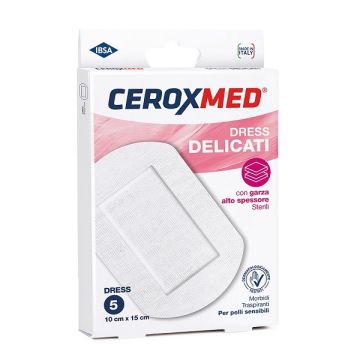 Cerotti compresse dress ceroxmed delicati 10x15 cm 5 pezzi