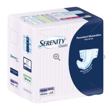 Pannolone mutandina serenity classic maxi taglia extralarge 15 pezzi