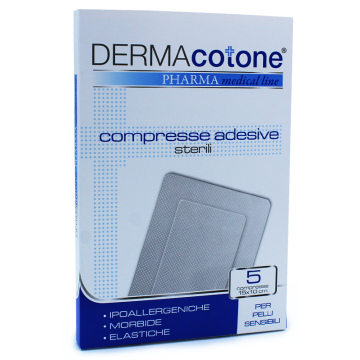 Compressa adesiva dermacotone 10x15cm 5 pezzi
