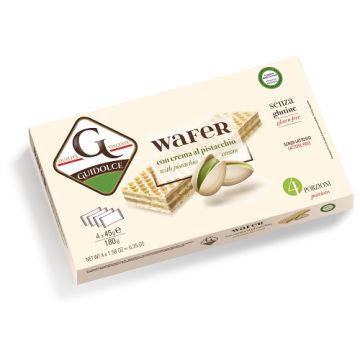 Wafer con crema al pistacchio 180 g