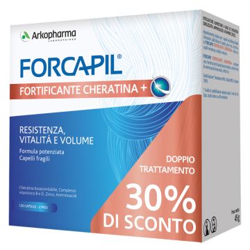 Forcapil fortificante cheratina 2 promo pack da 60 capsule