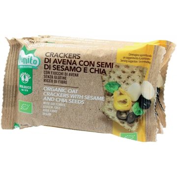 Panito crackers di avena con semi di sesamo e chia bio 4 pezzi da 35 g
