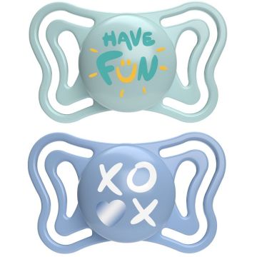 Chicco succhietto light azzurro silicone 6-16m 2 pezzi