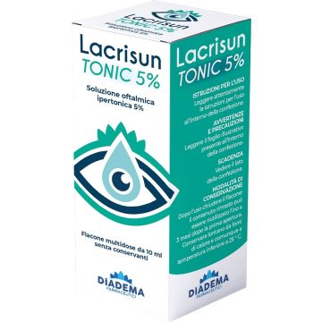 Soluzione oftalmica ipertonica lacrisun tonic 5% 10 ml